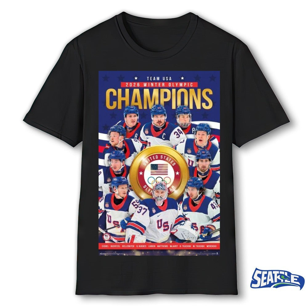Team USA – Winter Olympic Hockey Gold Medalists Milano Cortina 26 Poster shirt