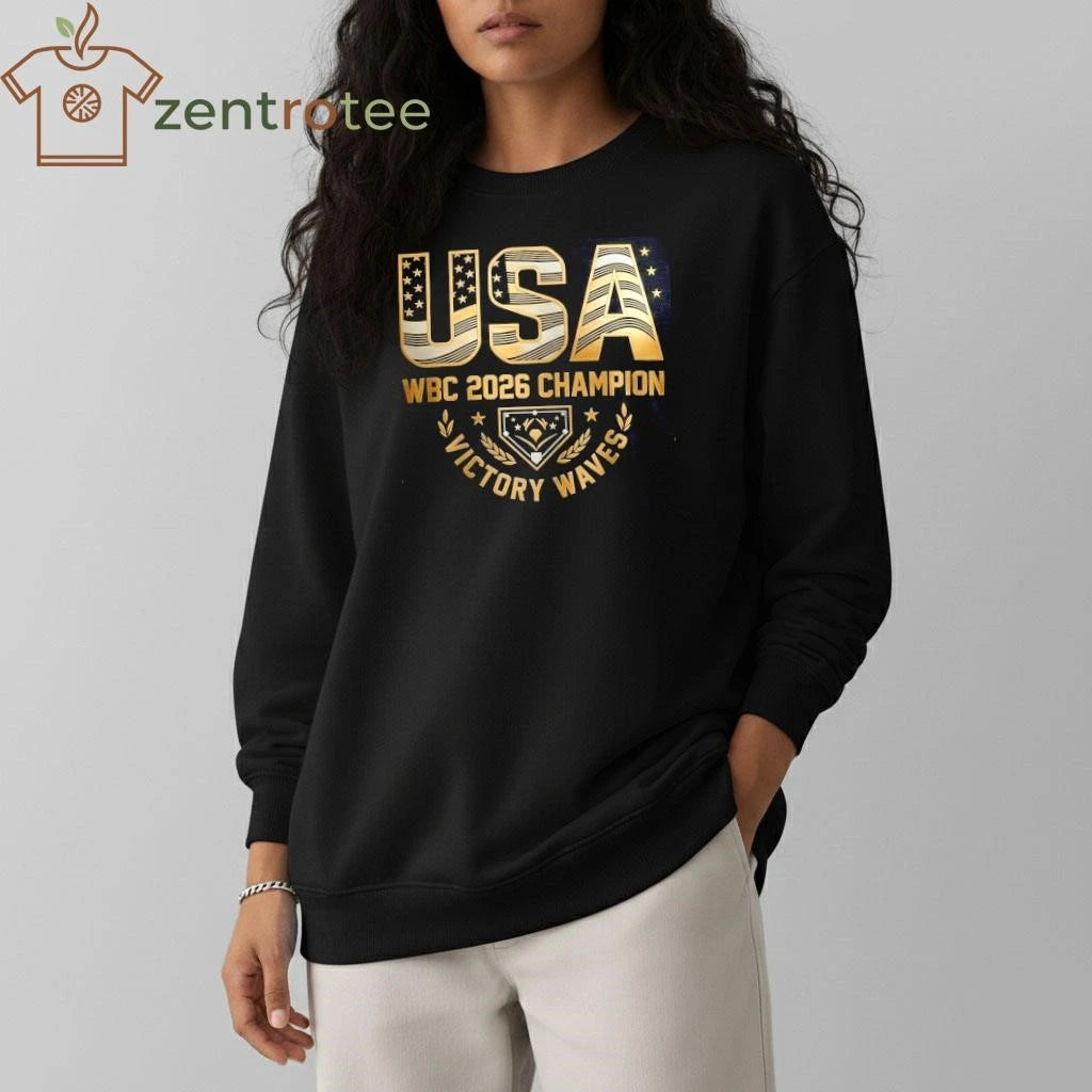 Team USA victory waves World Baseball Classic 2026 Champion T-shirt – Limited Edition Nkctees