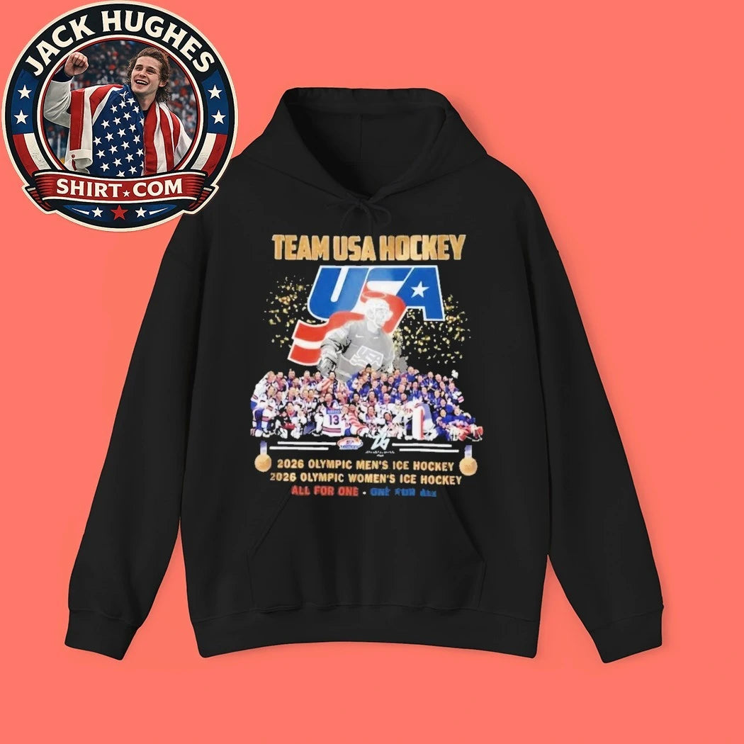 Team Usa Hockey 2026 Olympic Mens And Womens All For One One For All Logo T-Shirt