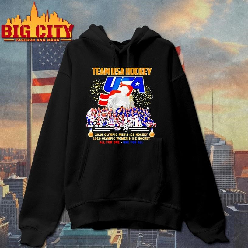 Team Usa Hockey 2026 Olympic Mens And Womens Ice Hockey All For One One For All Shirt