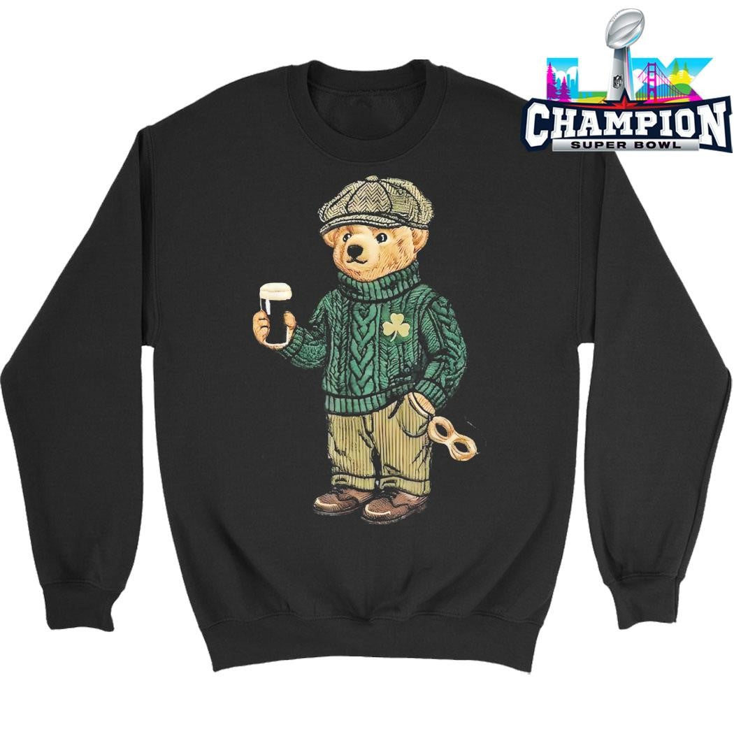 Teddy Bear Feeling Lucky Drinking St Patricks Day Shirt