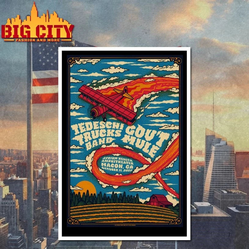 Tedeschi Truck Band Oct 11 2025 Atrium Health Amphitheater in Macon GA Poster Shirt