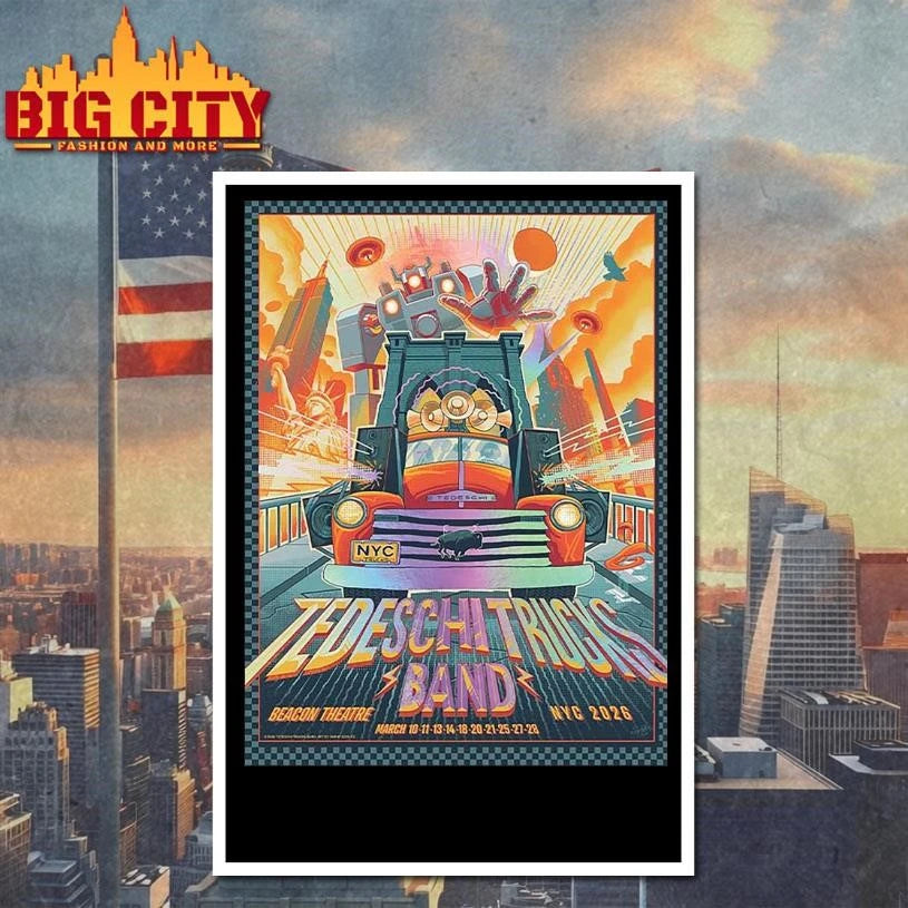Tedeschi Trucks Band New York 2026 Tour Poster At Beacon Theatre On March 2026 Shirt
