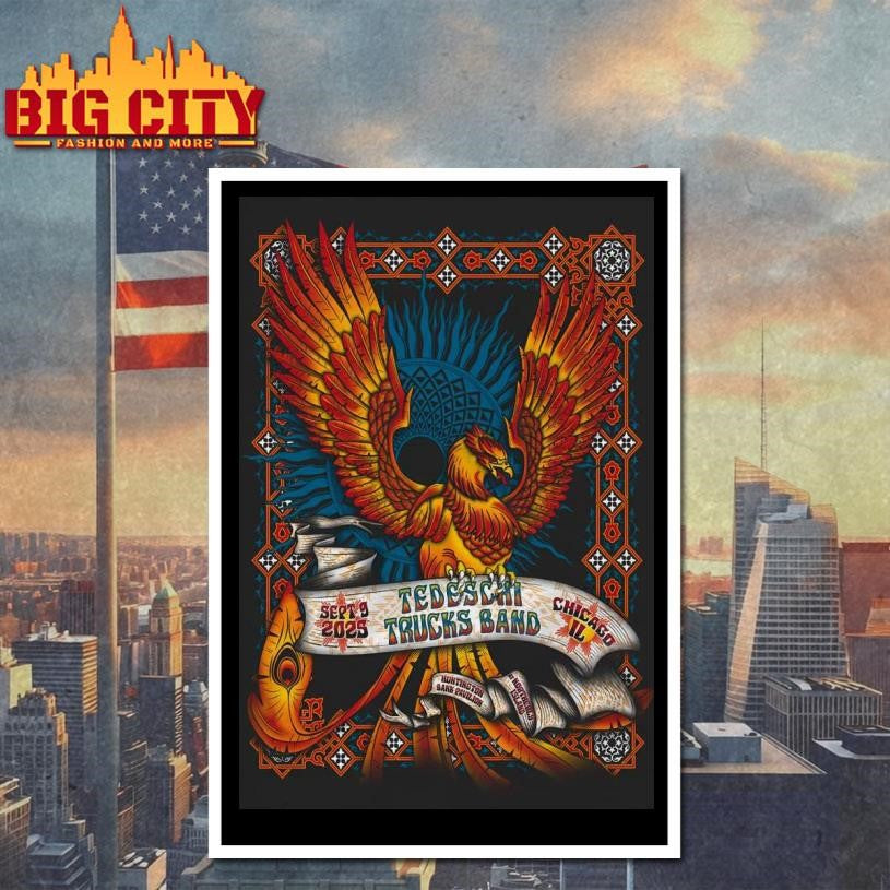Tedeschi Trucks Band Sep 9 2025 Huntington Bank Pavilion at Northerly Island In Chicago IL Poster shirt