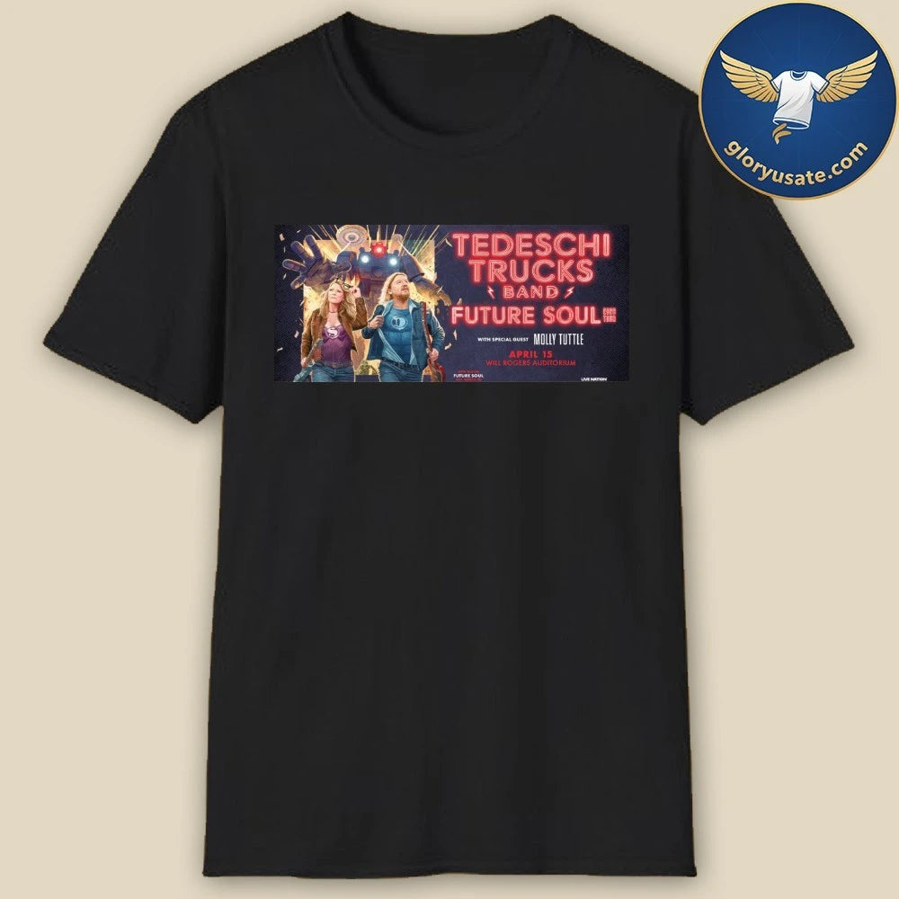 Tedeschi Trucks Band is returning to Will Rogers Auditorium for their Future Soul 2026 Tour Poster Shirt