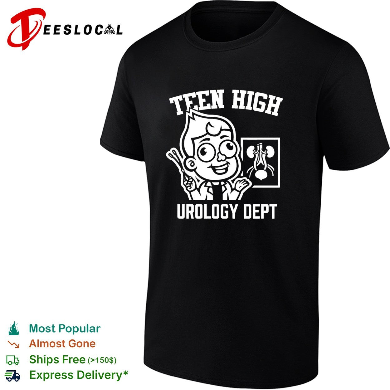 Teen High urology dept cartoon doctor shirt