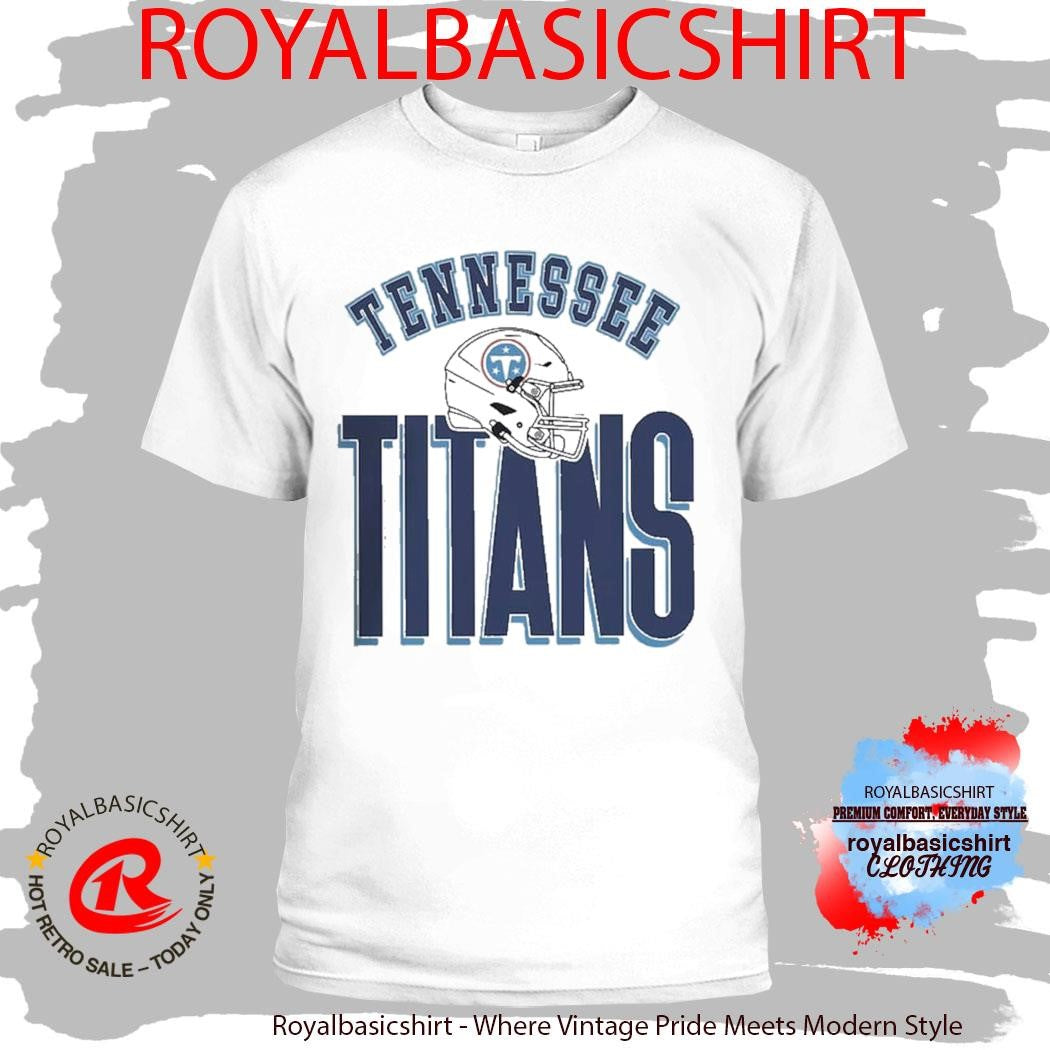 Tennessee Titans Merch New Logo Helmet Gameday Couture Fierce Focus Relaxed Fit T-Shirt