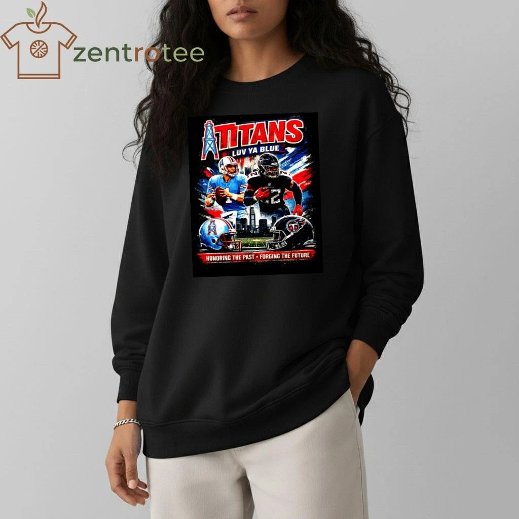 Tennessee Titans Oilers Legacy 2026 Vintage Football Fan Shirt Luv Ya Blue