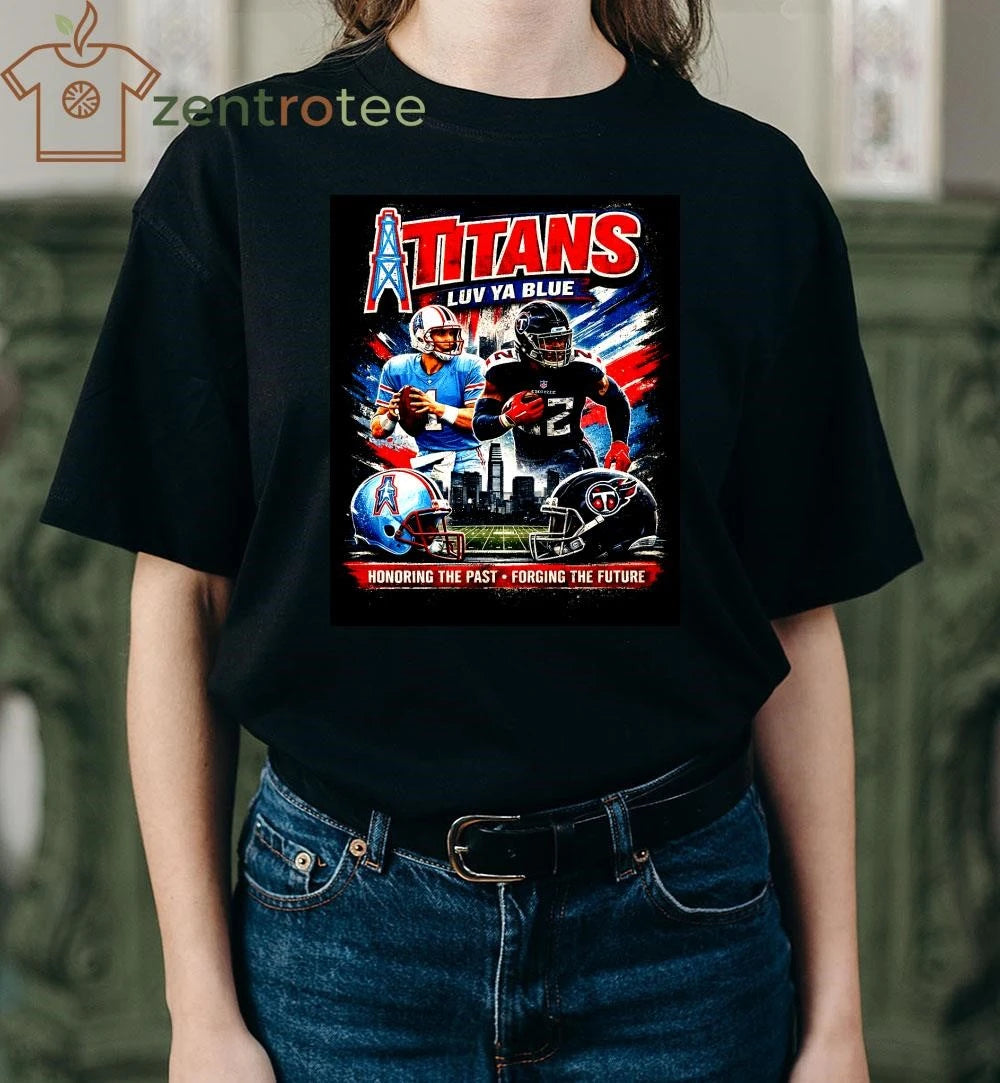 Tennessee Titans Oilers Legacy 2026 Vintage Football Fan Shirt Luv Ya Blue