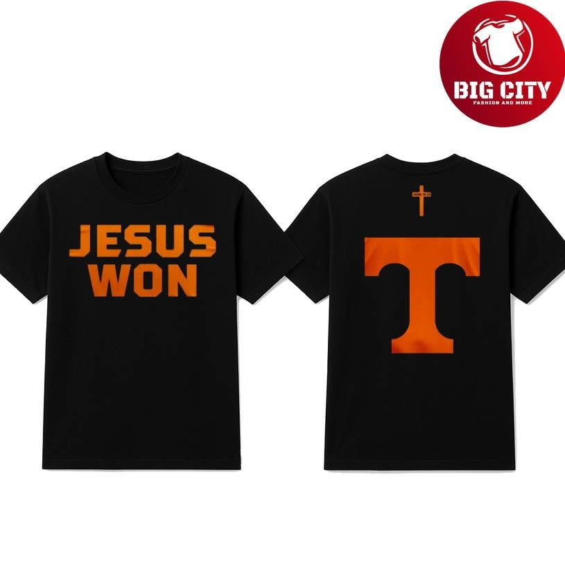Tennessee Volunteers Baseball Mlb X Jesus Won Two Sided Shirt