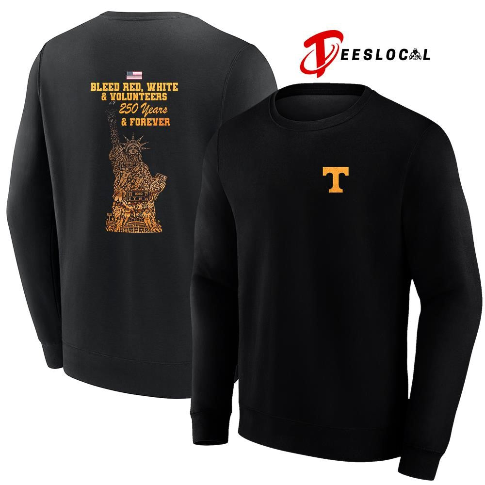 Tennessee Volunteers NCAA Independance Day 250 years and forever Statue of Liberty shirt
