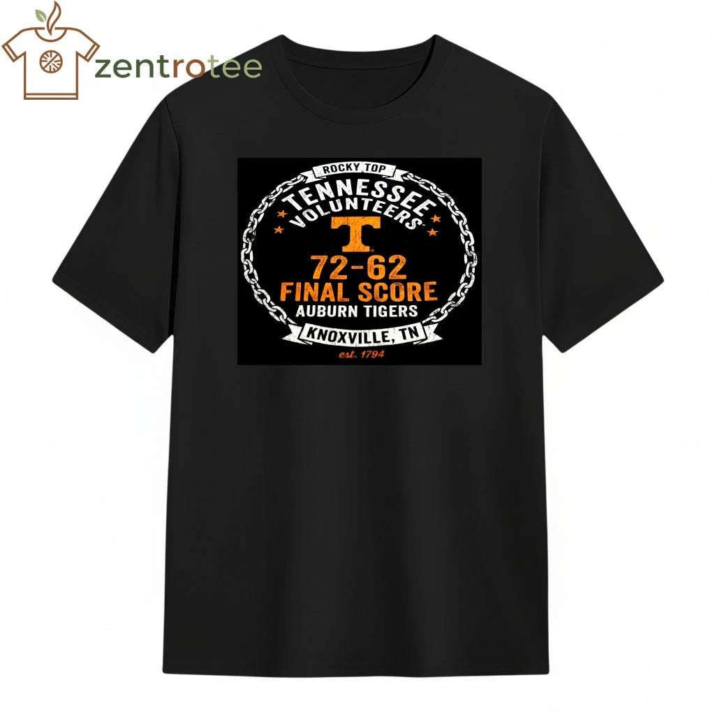 Tennessee Volunteers vs Auburn Tigers 72-62 Final Score T-Shirt – Rocky Top Basketball 2026 Edition – Nkctees