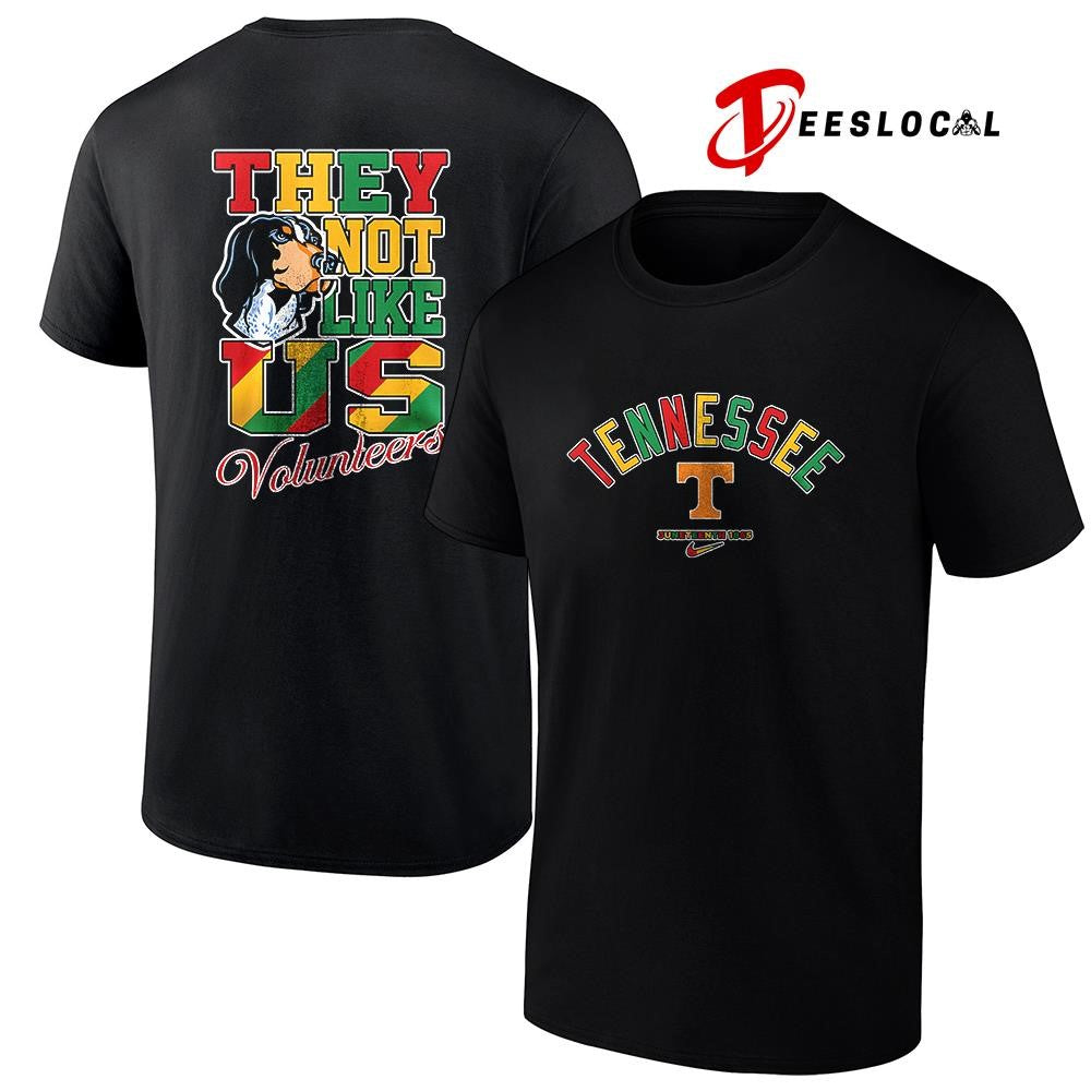 Tennessee Volunteers x Juneteenth they not like us shirt