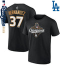 Teoscar Hernández Los Angeles Dodgers 2025 World Series Champions Name &amp; Number T-Shirt