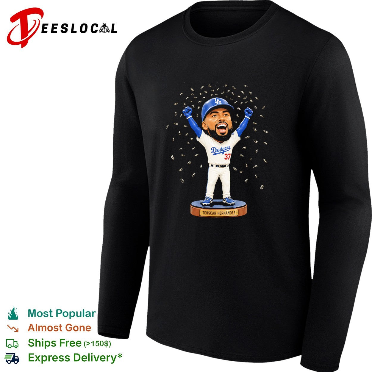 Teoscar Hernandez Los Angeles Dodgers MLB Sunflower Seed Celebration shirt