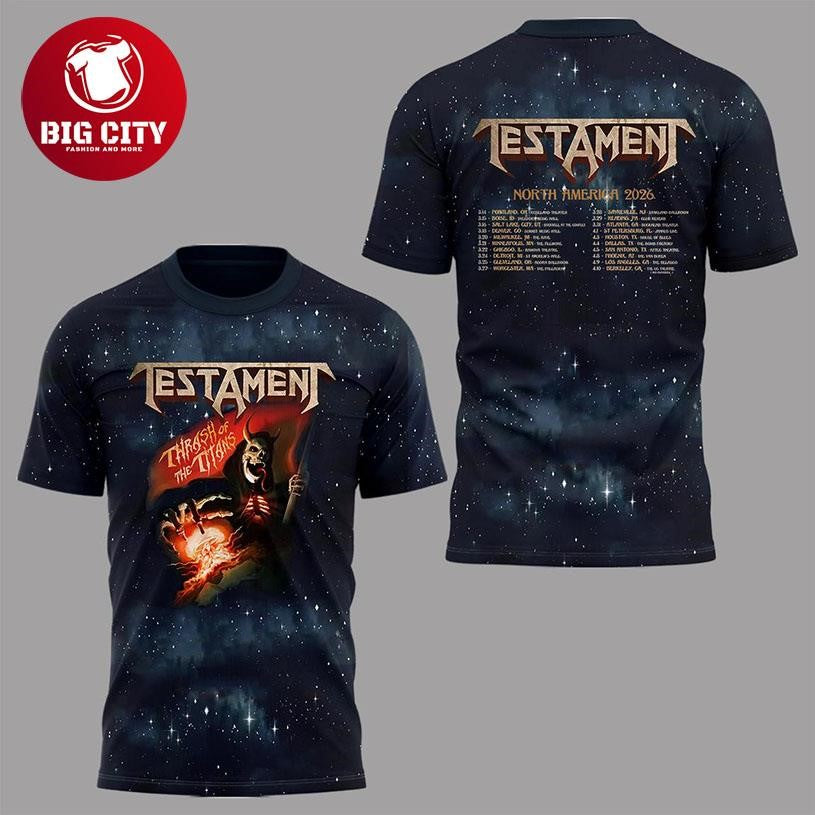 Testament Over Kill Destruction North America 2026 Tour Two Sided Shirt