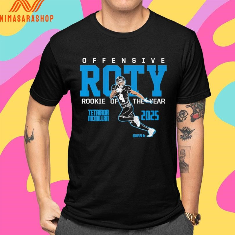 Tetairoa Mcmillan Carolina Panthers 2025 Offensive Roty Rookie Of The Year