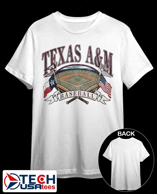 Texas A and M Aggies Baseball Flags and Field shirt