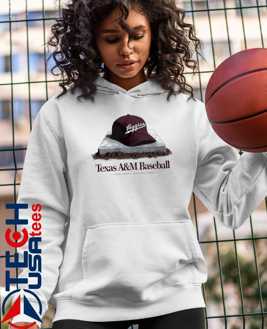 Texas A and M Aggies Baseball Olsen Field at Blue Bell Park hat shirt