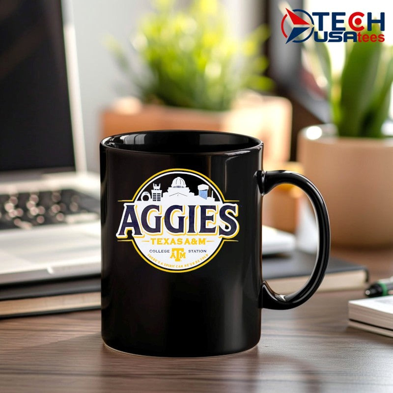 Texas A and M Aggies College Station X Brewed Light logo shirt