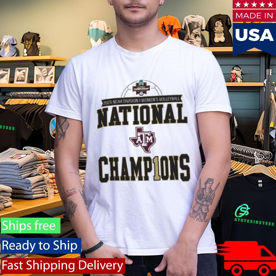 Texas A&amp;M Aggies 2025 NCAA Volleyball National Champions Locker Room Shirt