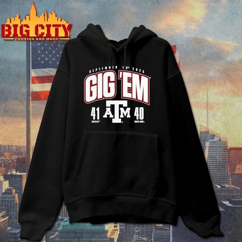 Texas A&amp;M Aggies 41-10 Notre Dame Fighting Irish 2025 gig ’em shirt