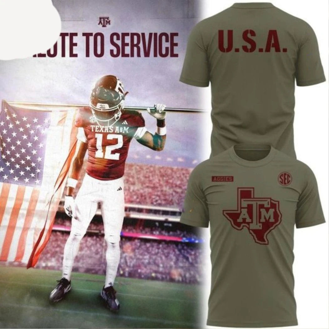 Texas A&amp;M Aggies Military Appreciation Hoodie T-Shirt