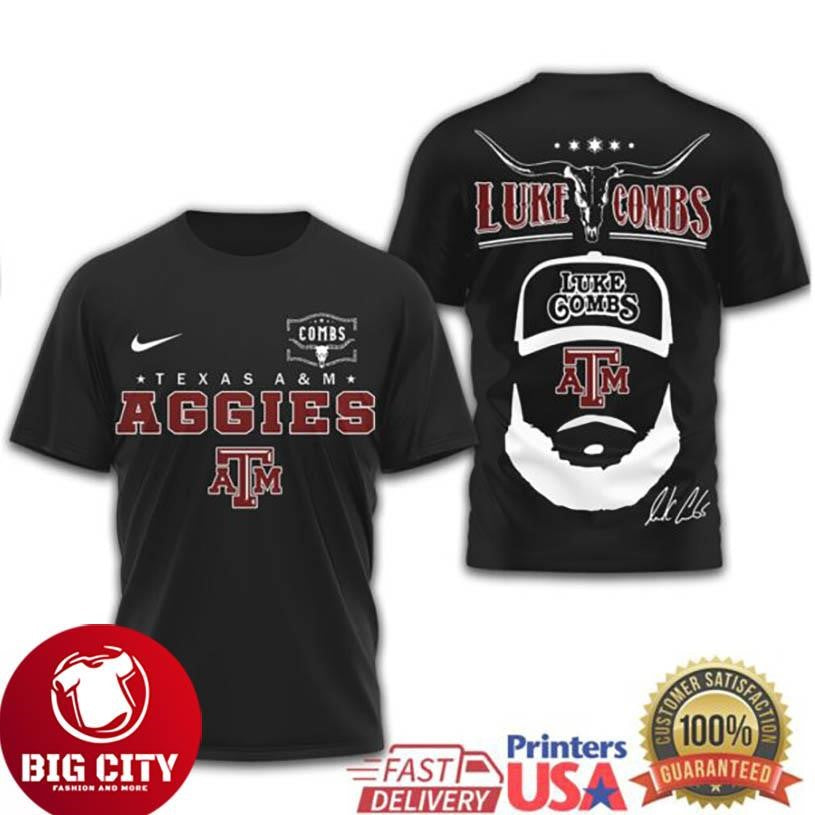 Texas A&amp;M Aggies Official NCAA Luke Combs Two Sided Shirt