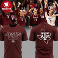 Texas A&amp;M Aggies Volleyball 2025 Jesus Won In Faith Two Sided Shirt