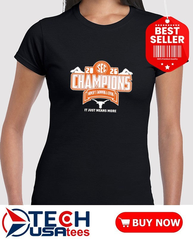 Texas Longhorns 2026 SEC Women’s Swimming and Diving Champions shirt