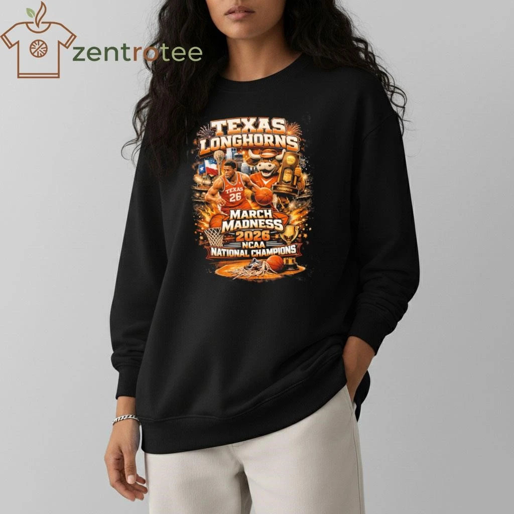 Texas Longhorns March Madness 2026 NCAA National Champions Graphic T-Shirt