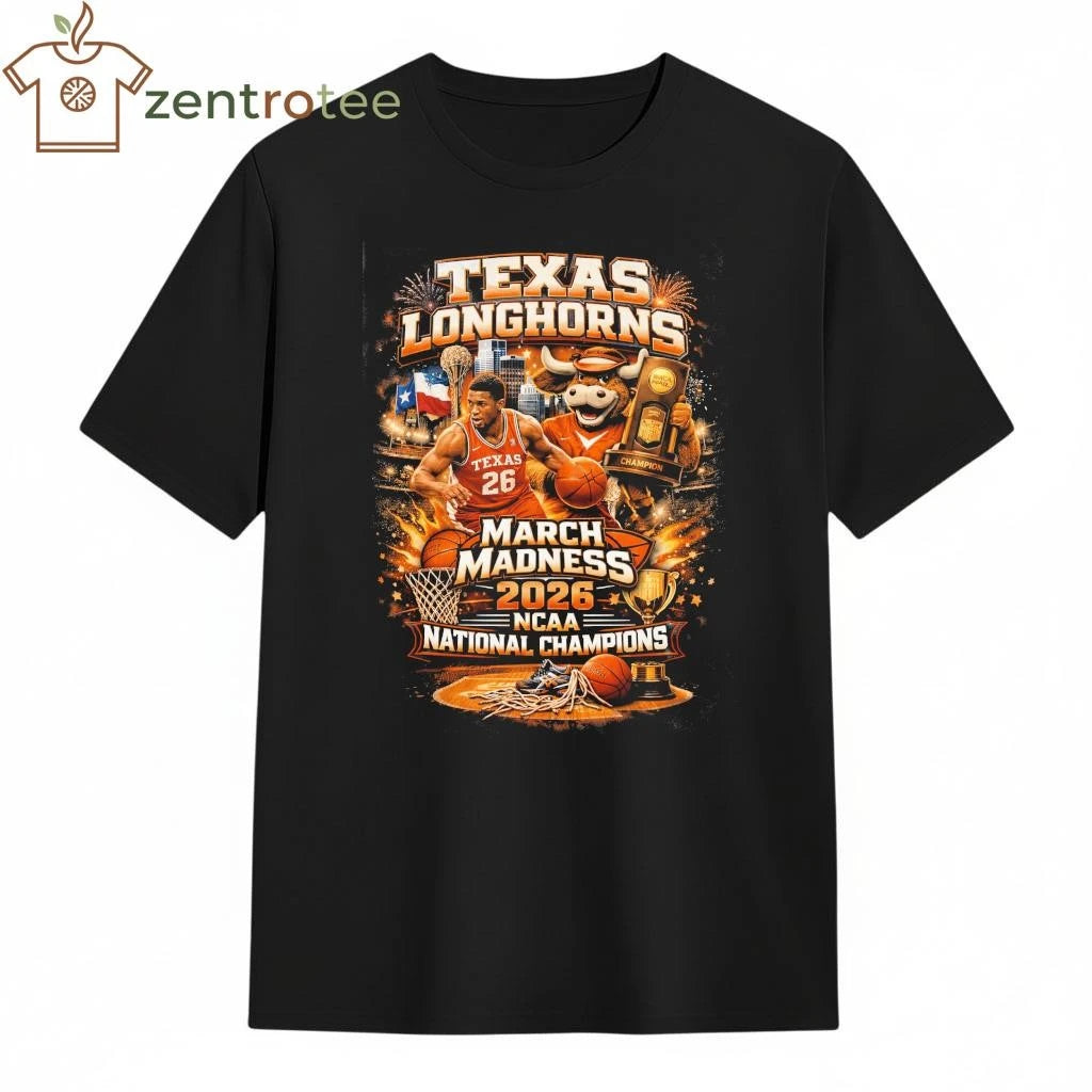 Texas Longhorns March Madness 2026 NCAA National Champions Graphic T-Shirt