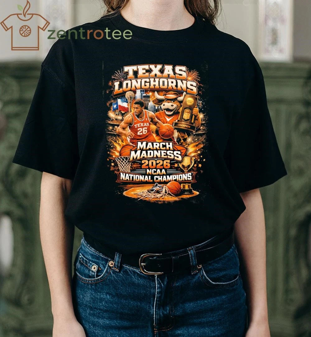 Texas Longhorns March Madness 2026 NCAA National Champions Graphic T-Shirt