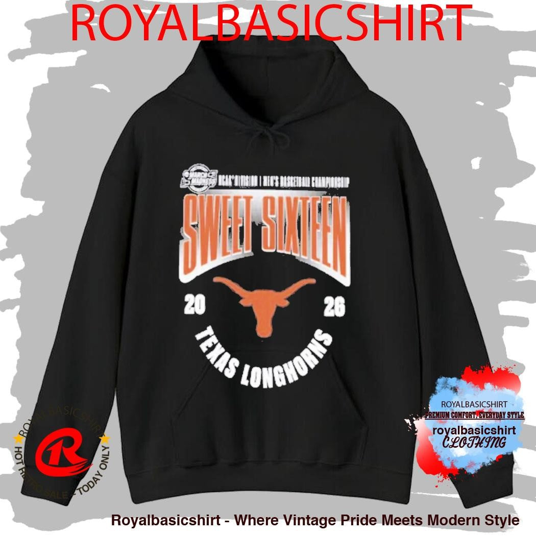 Texas Longhorns Men’s Basketball 2026 NCAA March Madness Sweet 16 T-Shirt