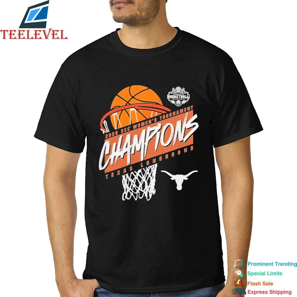Texas Longhorns Women’s 2026 SEC Women’s Basketball Tournament Champions Shirts