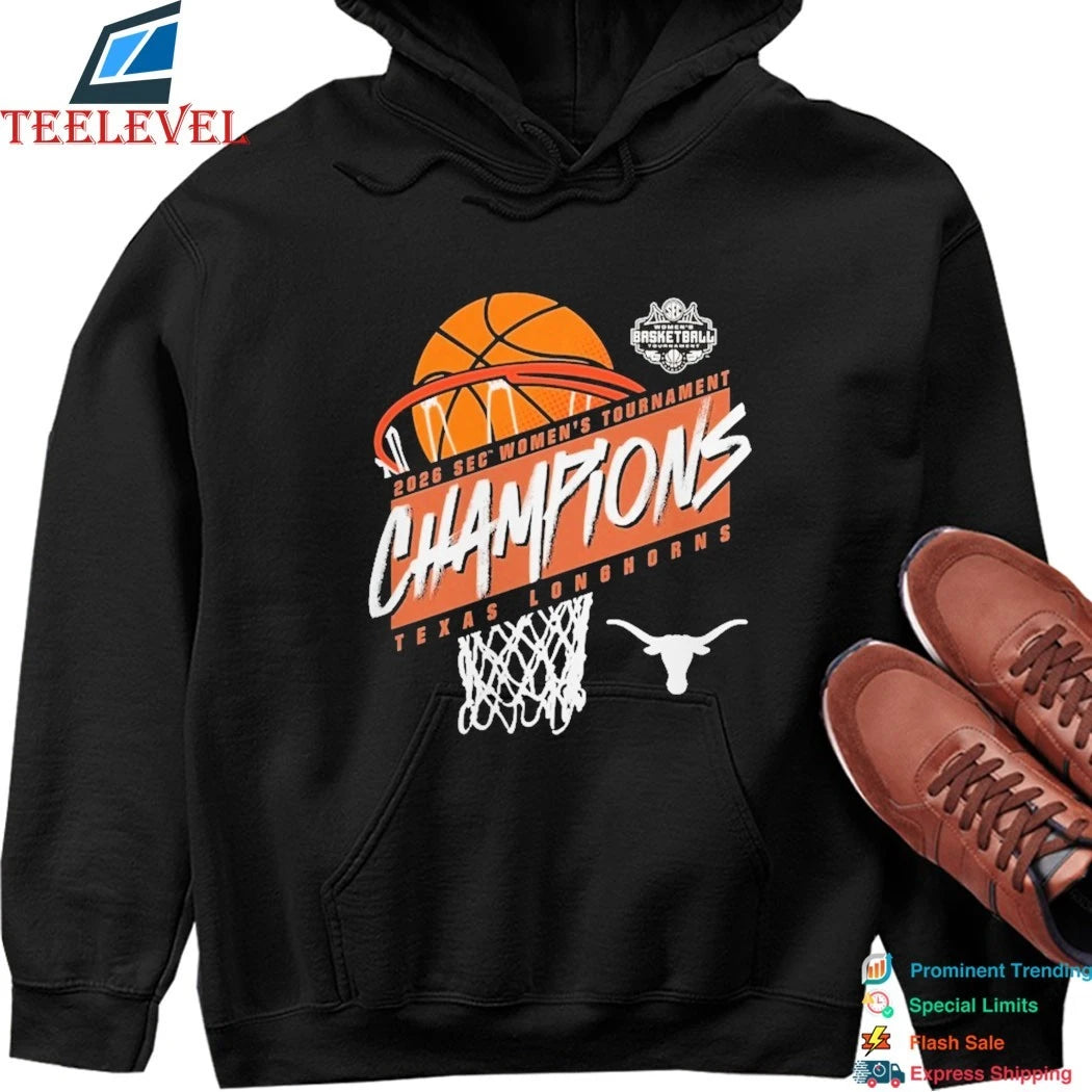 Texas Longhorns Women’s 2026 SEC Women’s Basketball Tournament Champions Shirts