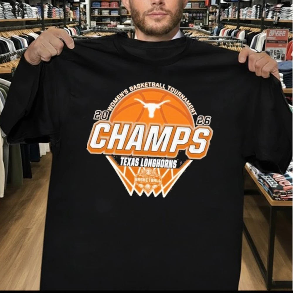 Texas Longhorns Women’s Basketball 2026 SEC Tournament Champions Locker Room Orange T-Shirt