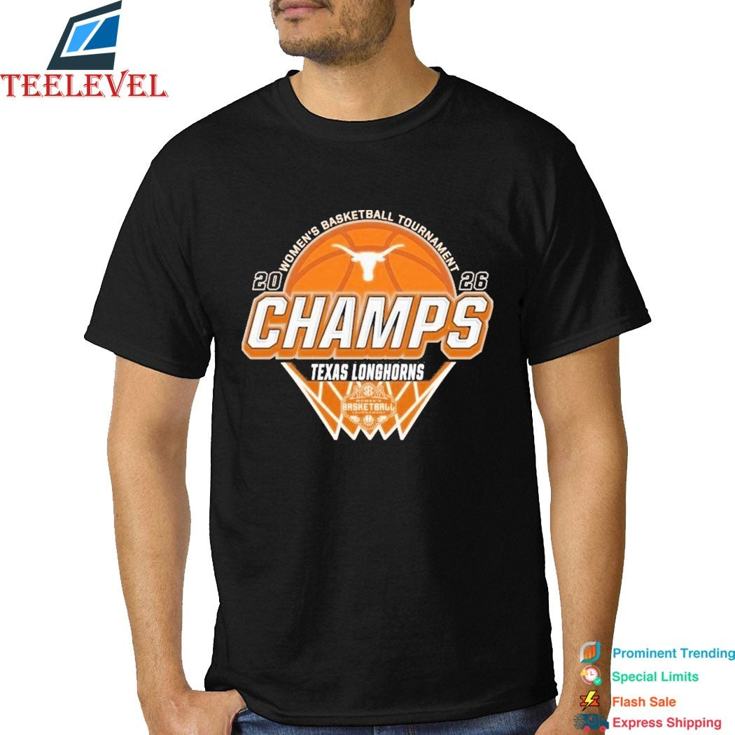 Texas Longhorns Women’s Basketball 2026 SEC Tournament Champions T-shirts