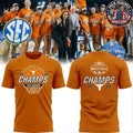 Texas Longhorns Women’s Basketball SEC Tournament Champs 2026 Logo Two Sided T-Shirt