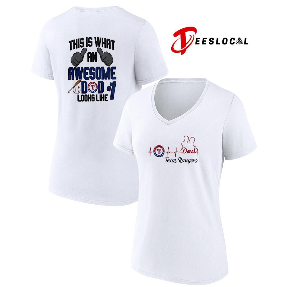 Texas Rangers Father Day this is what an awesome dad looks like shirt