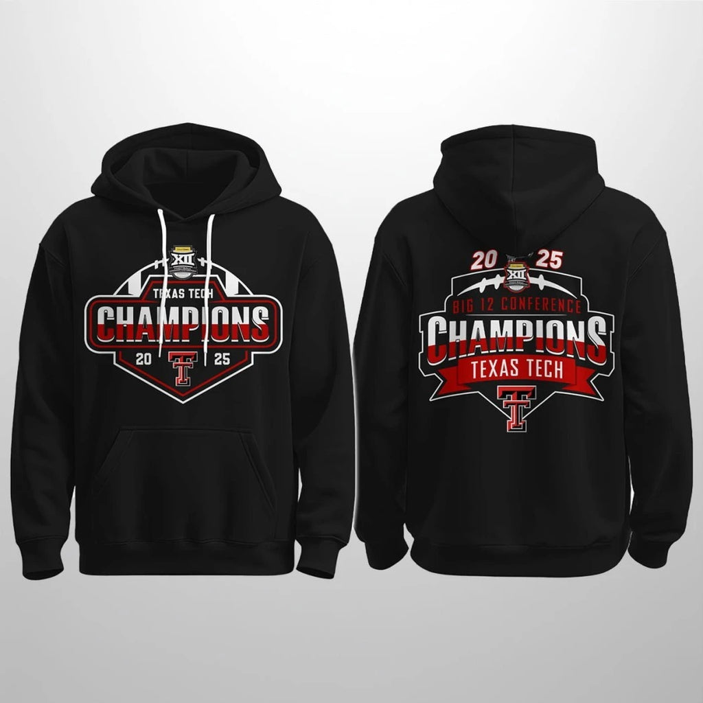 Texas Tech Big 12 Champions Logo 2025 Two Sided T-Shirt