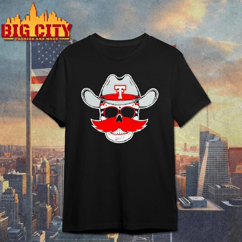 Texas Tech Dark Horse Western Skully Head Shirt