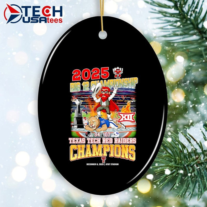 Texas Tech Red Raiders 2025 Big 12 Championship defeat mascot hirt