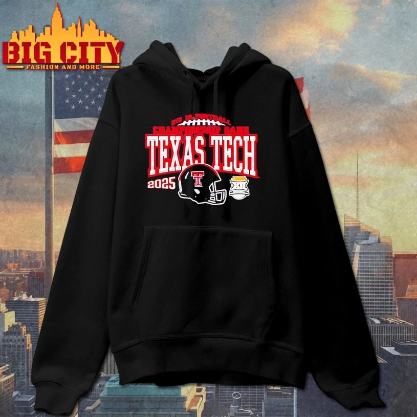 Texas Tech Red Raiders Big 12 Championship 2025 Football Red shirt