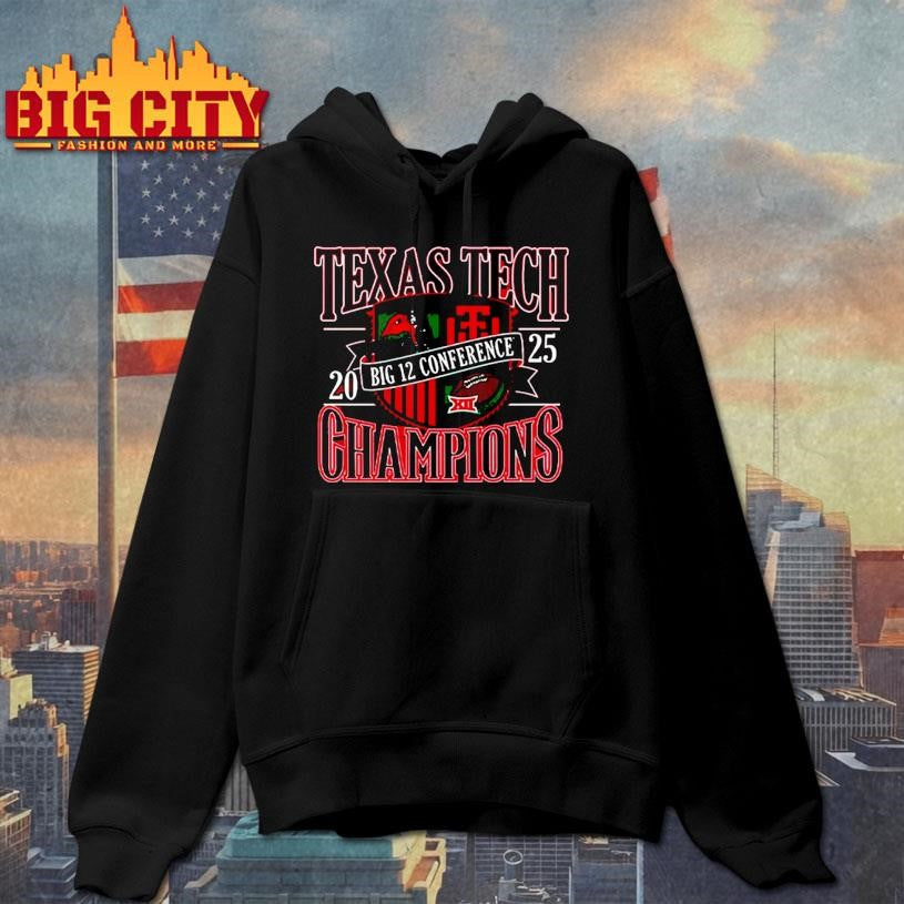Texas Tech Red Raiders Big 12 Conference Champions Football 2025 Shirt