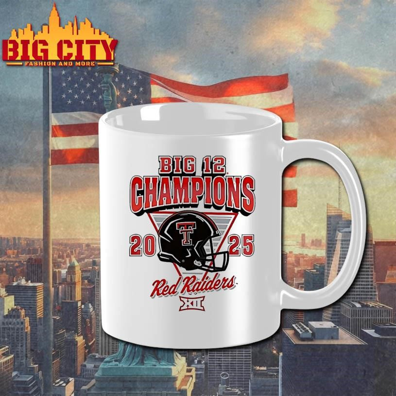 Texas Tech Red Raiders Big 12 Football Champions Helmet 2025 Shirt