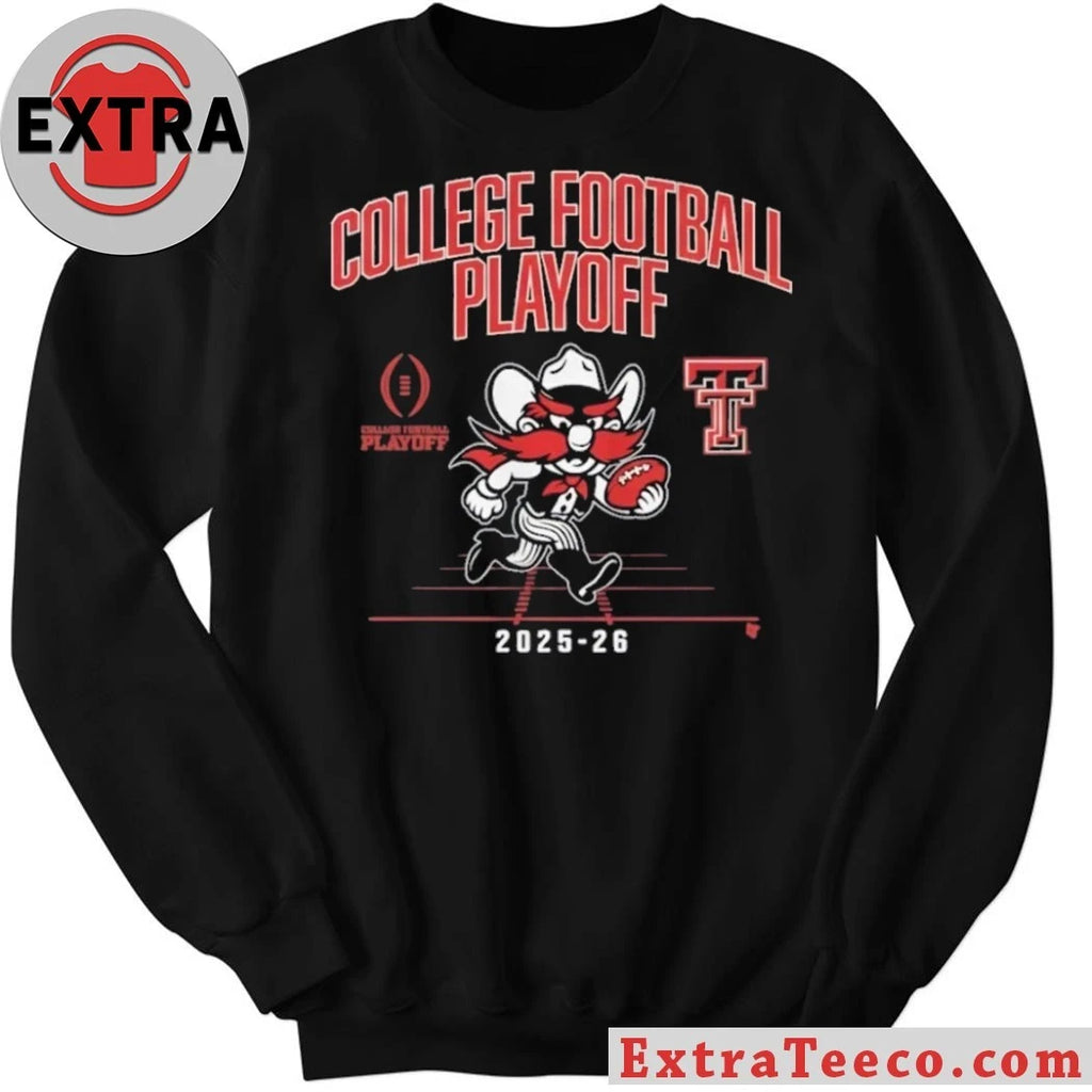 Texas Tech Red Raiders College Football Playoff 2025-26 Mascot Shirt Celebrating the Texas Tech Red Raiders’ Advancement to the College Football Playoff for the 2025-26 Season Tee