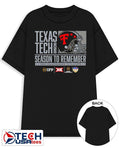 Texas Tech Red Raiders Football 2025 CFP Season To Remember helmet shirt