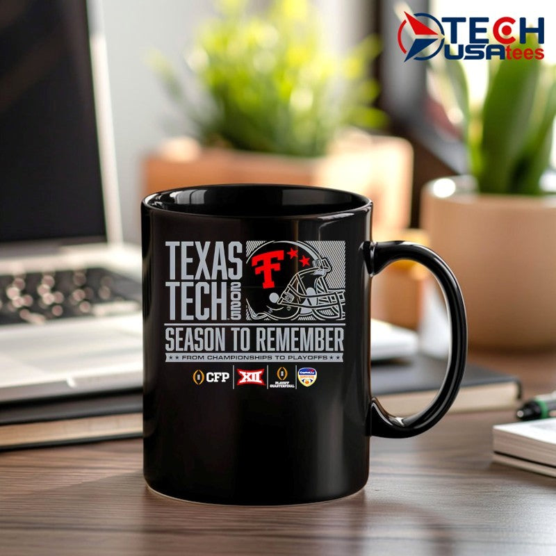 Texas Tech Red Raiders Football 2025 CFP Season To Remember helmet shirt