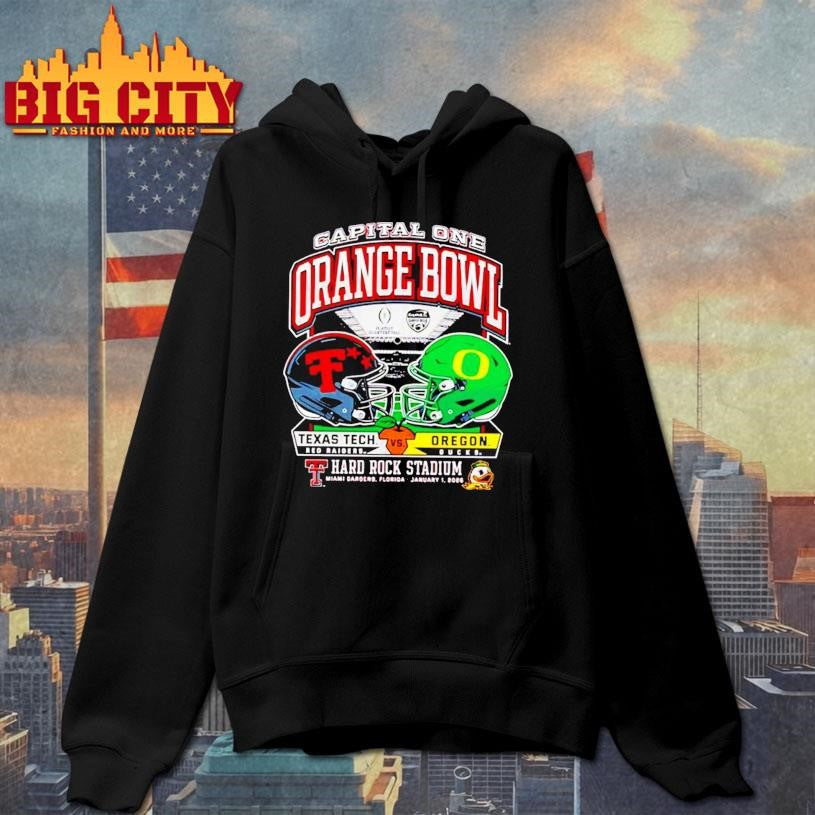 Texas Tech vs Oregon 2025 Orange Bowl Dueling Helmets shirt